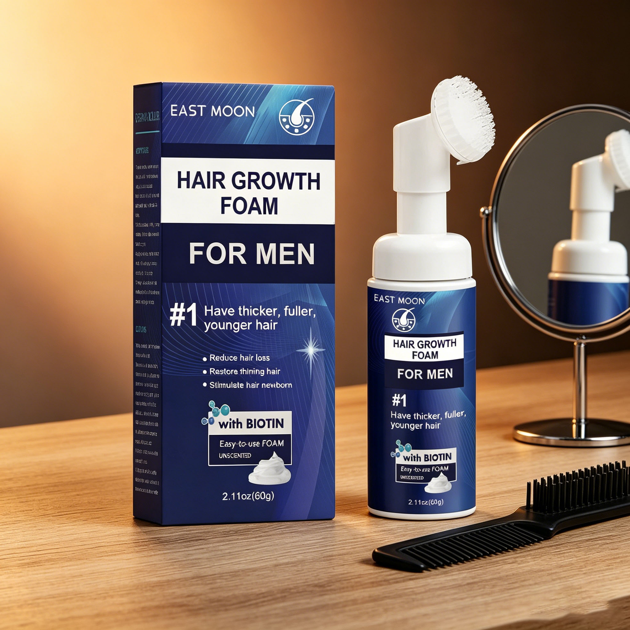 Hair Care Nature - 育毛フォームシリコーンブラシマッサージ頭皮刺激育毛強化毛根抗脱毛ふわふわヘアケアムース