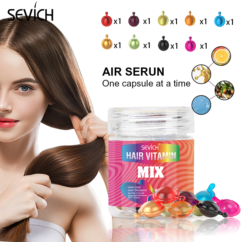 Hair Care Collagen - Sevich 髪ビタミンカプセルケラチンオイル修復ダメージ毛抗脱毛モロッコオイルスムージングヘアエッセンスミックスヘアカプセル