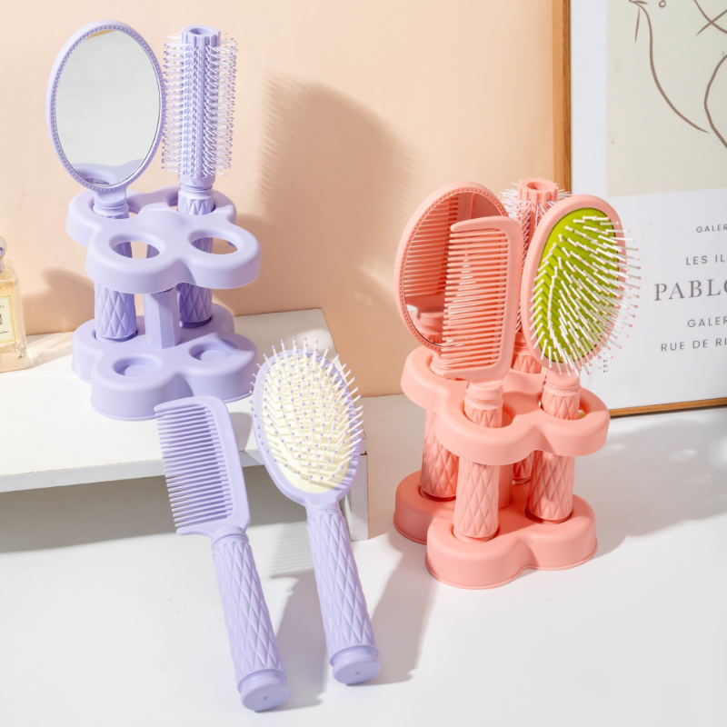 ミラーコーム4点セット（ベース付き）、高級エアクッションコー - Hair Care High End のレビューと価格