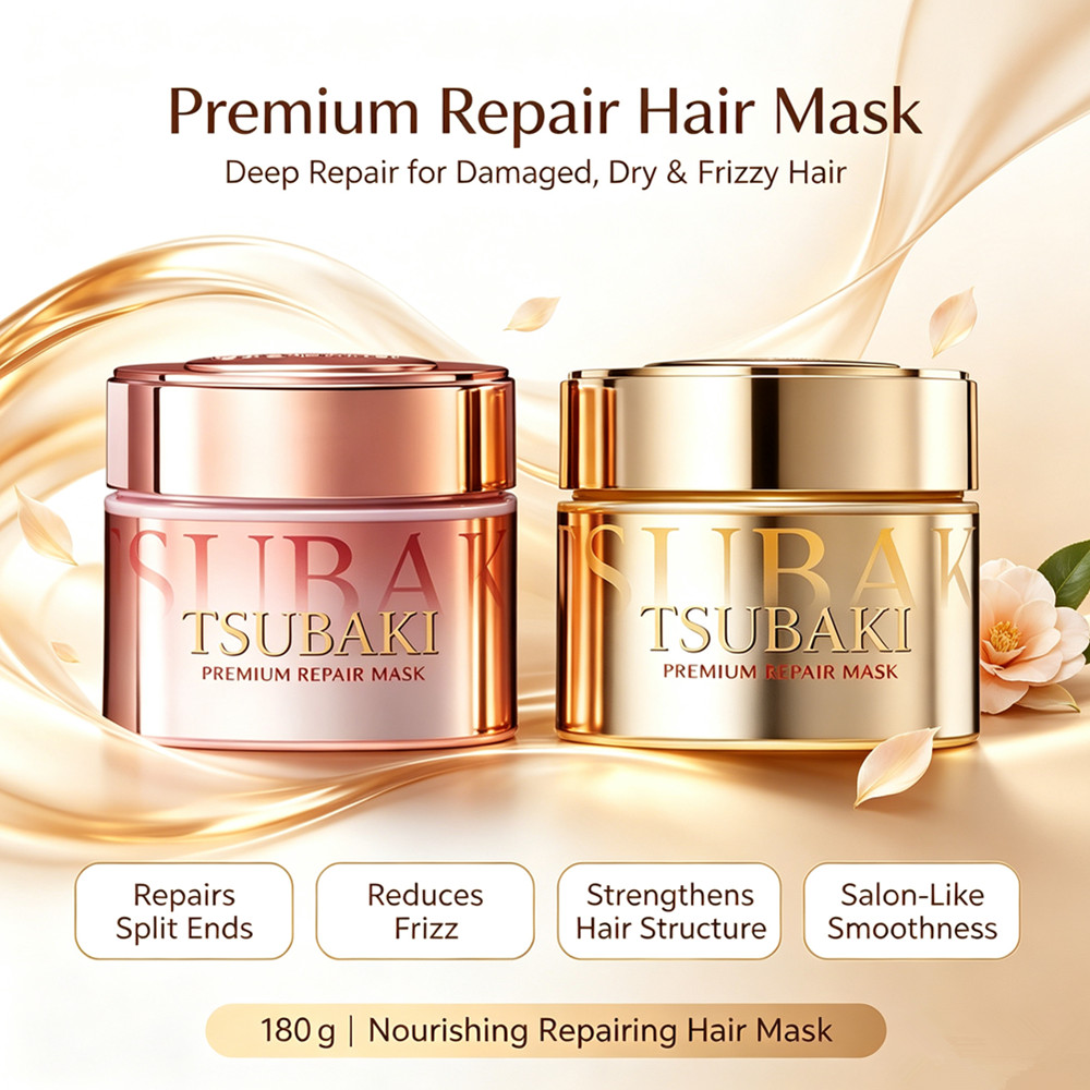 TSUBAKI プレミアムリペアマスク ダメージヘアを深く修 - Hair Care Tsubaki のレビューと価格