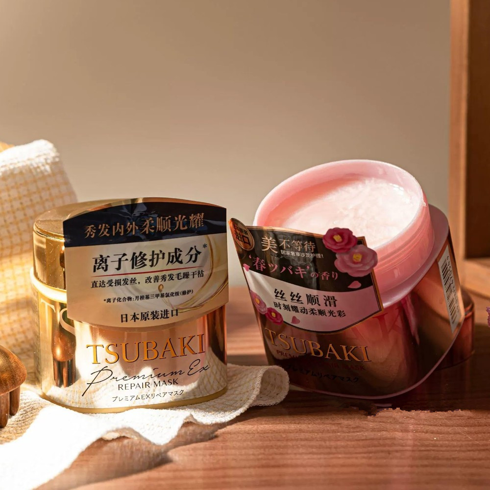 日本ツバキ プレミアムリペアヘアマスク、乾燥・ダメージヘアに - Hair Care Tsubaki のレビューと価格