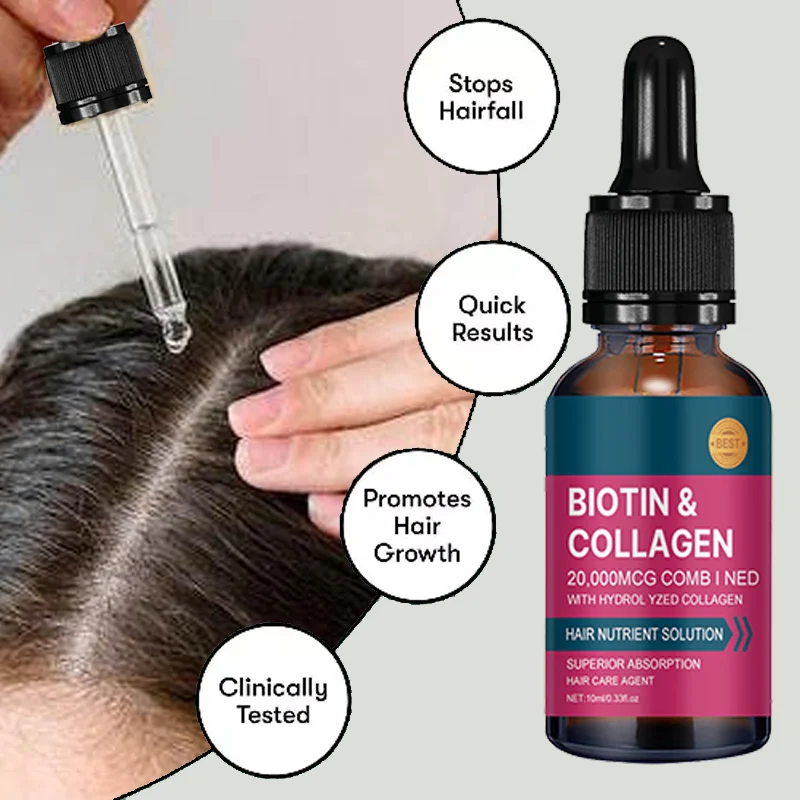 ビオチンコラーゲンヘアケアエッセンシャルオイル、もつれやざら - Hair Care Collagen のレビューと価格