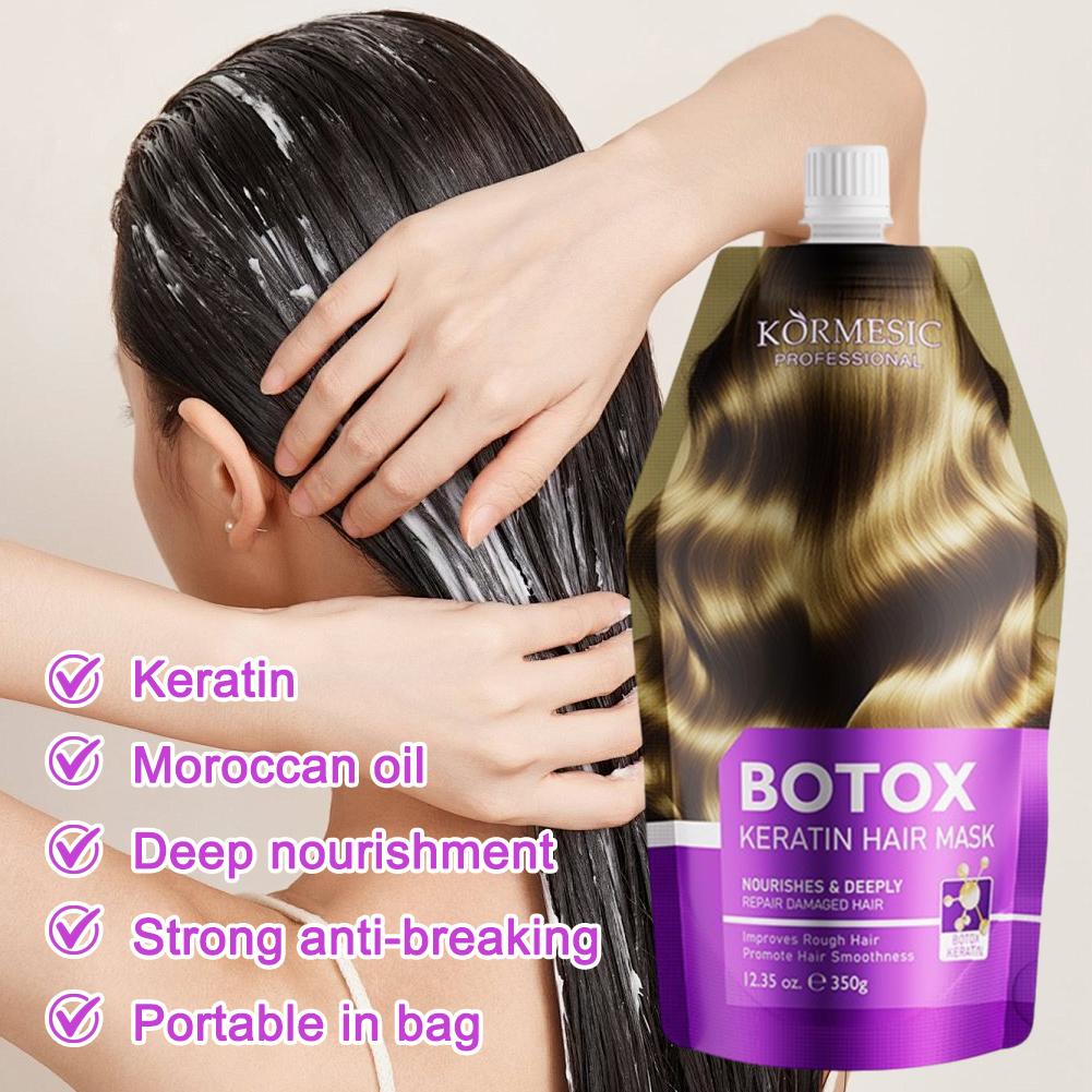 アルガンオイル ケラチンヘアマスク 350g、ダメージヘア用 - Hair Care Dupes のレビューと価格